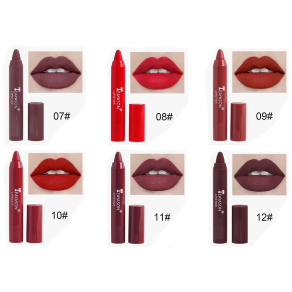 One Teayason Velvet Smooth Waterproof Matte Lipstick Pencil - Choose Color - Picture 11 of 13